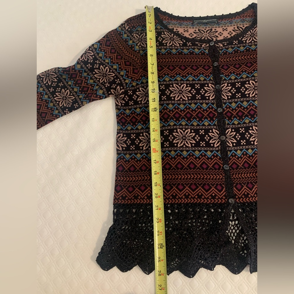 Peruvian Connection Multicolor Patterned Cardigan - Picture 12 of 15